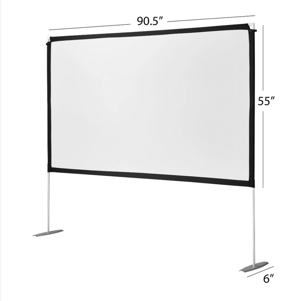 Onn. 100" Portable Indoor/Outdoor 16:9 Theater Projection Screen Detachable Legs